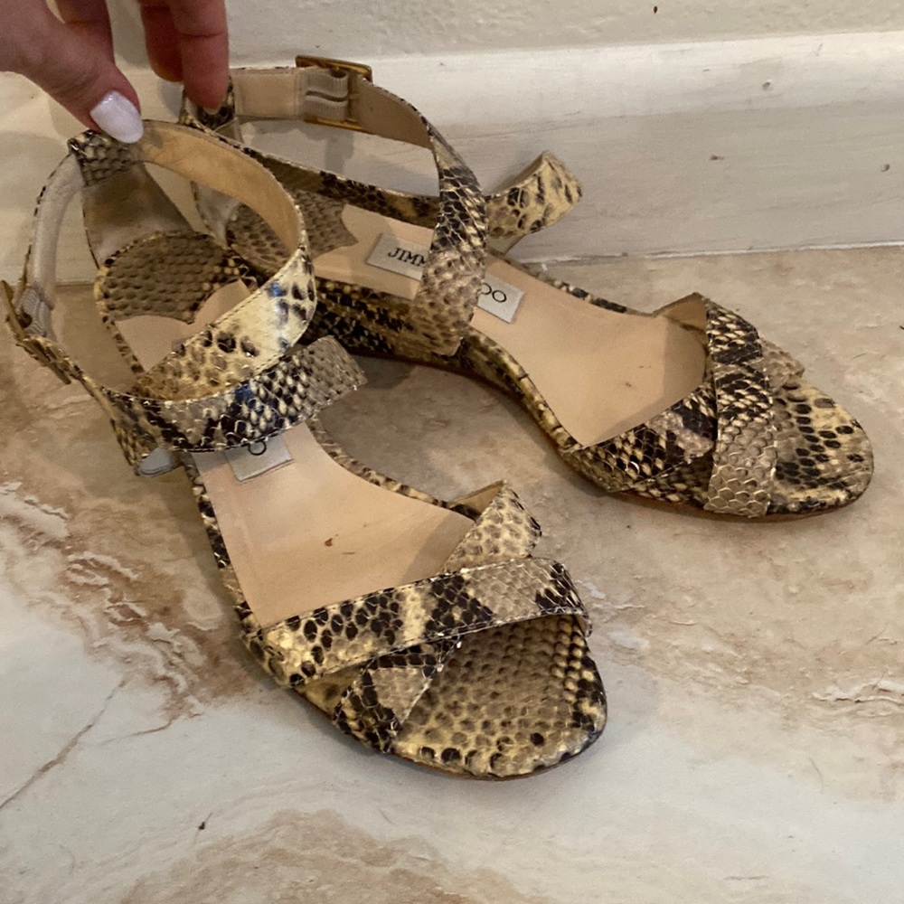 Authentic Jimmy Choo wedge sandals